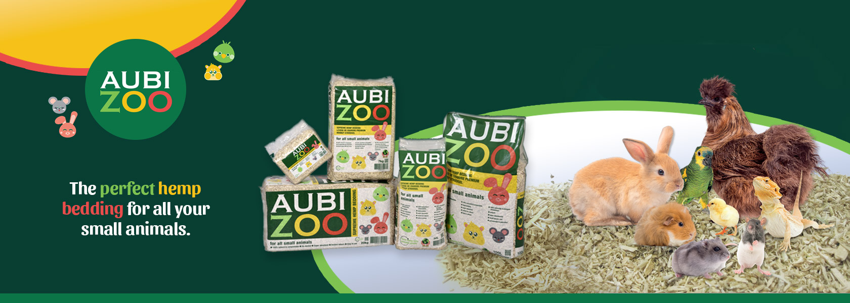 AubiZoo - the perfect soft and cosy hemp bedding for all your small animals